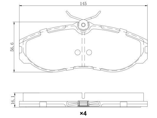 Remy RAP1975 Brake Pad Set, disc brake RAP1975