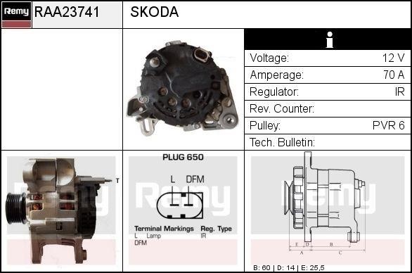 Remy RAA23741 Alternator RAA23741