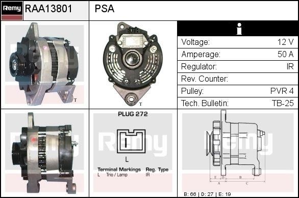 Remy RAA13801 Alternator RAA13801