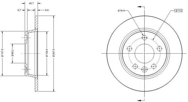 Remy RAD2870C Rear brake disc, non-ventilated RAD2870C