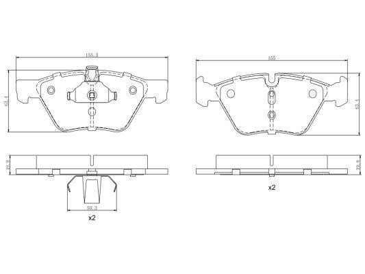 Remy RAP2254 Brake Pad Set, disc brake RAP2254