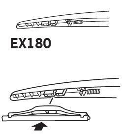 Wiper Blade Frame Rear Trico ExactFit Rear 180 mm (7&quot;) Trico EX180
