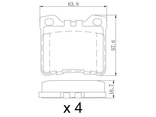 Remy RAP1072 Brake Pad Set, disc brake RAP1072