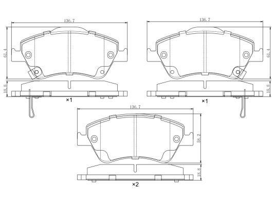 Remy RAP1506 Brake Pad Set, disc brake RAP1506