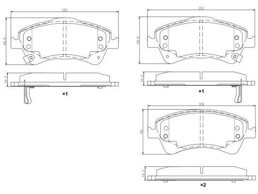 Remy RAP1257 Brake Pad Set, disc brake RAP1257