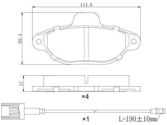 Remy RAP1208 Brake Pad Set, disc brake RAP1208