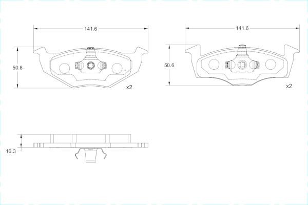 Remy RAP1037 Brake Pad Set, disc brake RAP1037