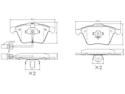 Remy RAP1349 Brake Pad Set, disc brake RAP1349