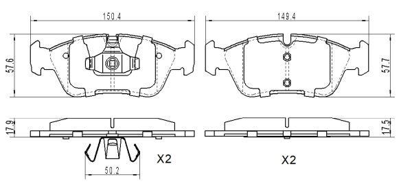 Remy RAP1303 Brake Pad Set, disc brake RAP1303