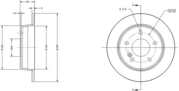 Remy RAD1326C Rear brake disc, non-ventilated RAD1326C