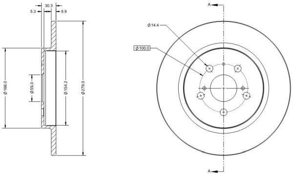 Remy RAD2057C Brake disk RAD2057C