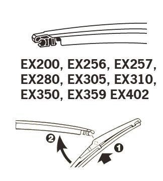 Wiper Blade Frame Rear Trico ExactFit Rear 400 mm (16") Trico EX402
