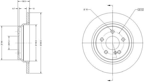 Remy RAD2165C Rear brake disc, non-ventilated RAD2165C