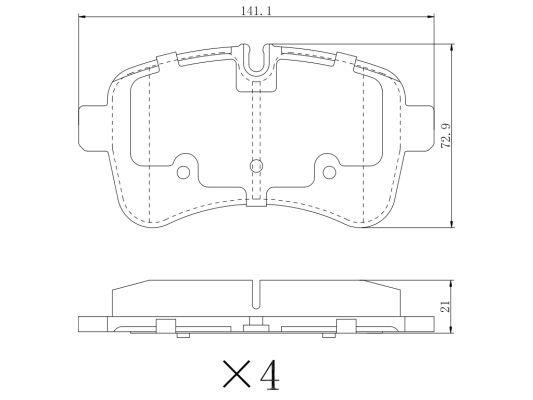 Remy RAP1627 Brake Pad Set, disc brake RAP1627