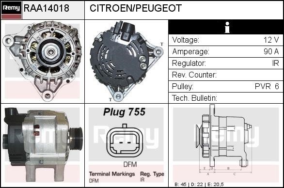 Remy RAA14018 Alternator RAA14018