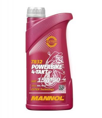 MN78321 SCT Motor oil MANNOL 7832 4-Takt Powerbike 15W-50 API SM, JASO MA/MA2, 1 l