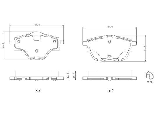 Remy RAP1735 Brake Pad Set, disc brake RAP1735