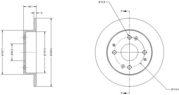 Remy RAD2101C Rear brake disc, non-ventilated RAD2101C