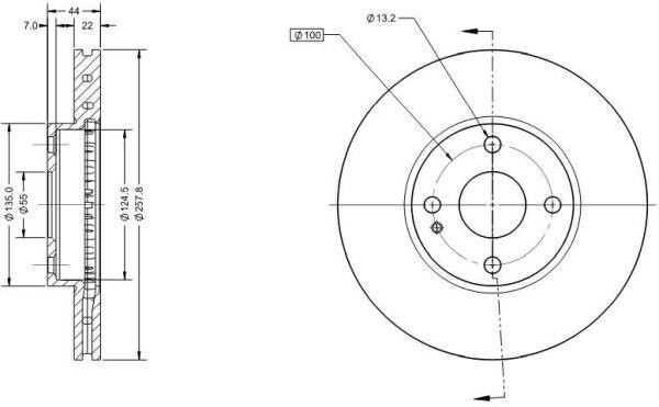 Remy RAD2077C Brake disk RAD2077C