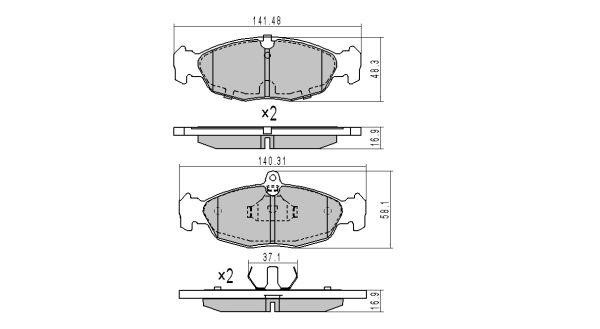 Remy RAP1996 Brake Pad Set, disc brake RAP1996