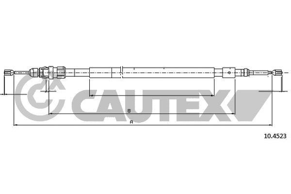 Cautex 038475 Parking brake cable set 038475
