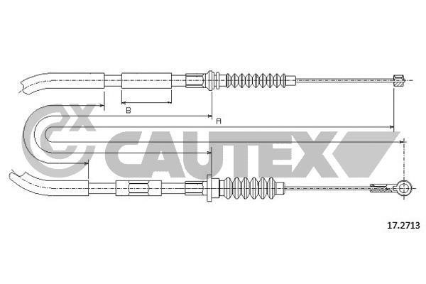 Cautex 761578 Cable Pull, parking brake 761578