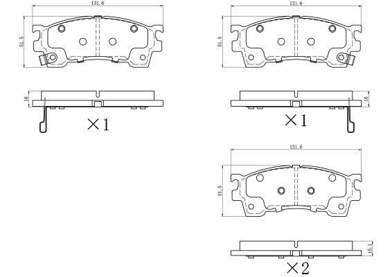 Remy RAP1582 Brake Pad Set, disc brake RAP1582