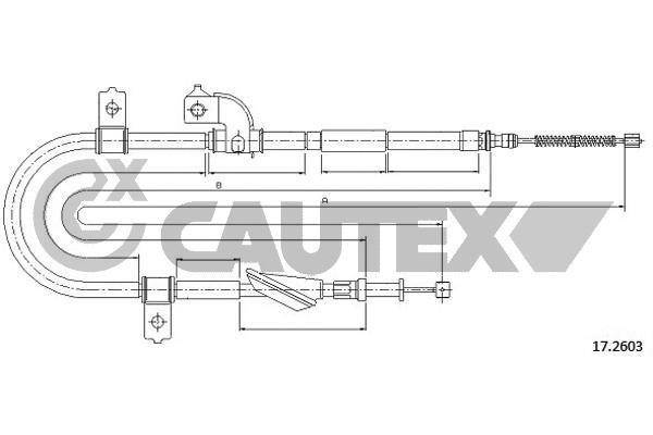 Cautex 762624 Cable Pull, parking brake 762624