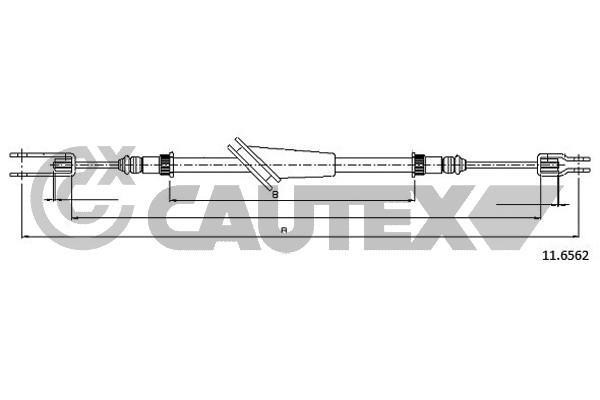 Cautex 762471 Cable Pull, parking brake 762471