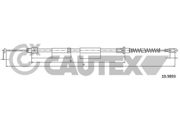 Cautex 766296 Cable Pull, parking brake 766296