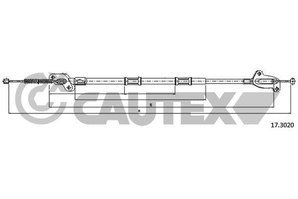 Cautex 763143 Cable Pull, parking brake 763143