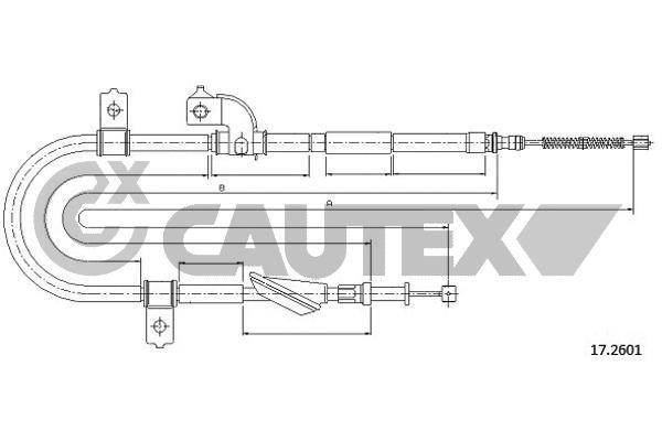 Cautex 762628 Cable Pull, parking brake 762628