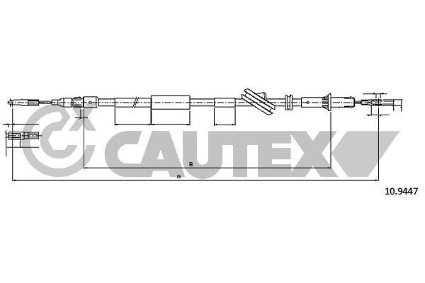 Cautex 766307 Cable Pull, parking brake 766307