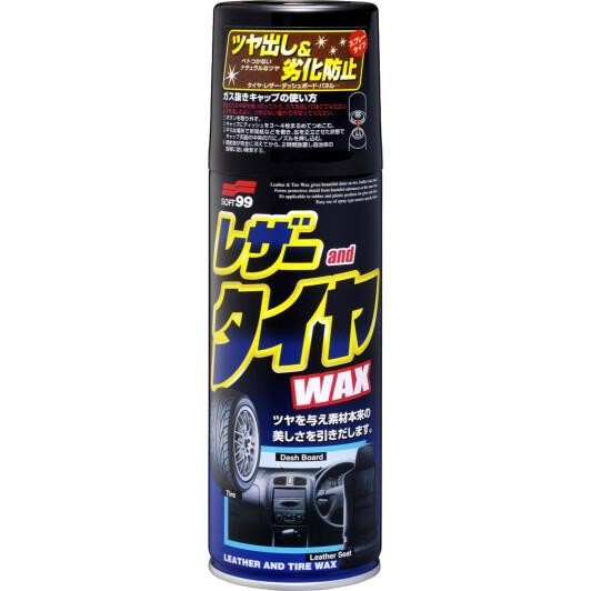 Soft99 02001 Protective Polish Plant Universal (Leather, Rubber) "Leather and Tire Wax", 420ml 02001