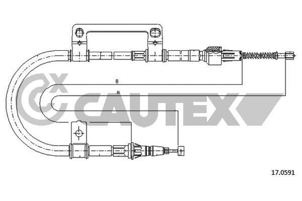 Cautex 761757 Cable Pull, parking brake 761757