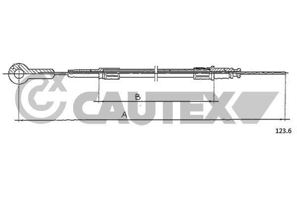Cautex 761080 Accelerator cable 761080