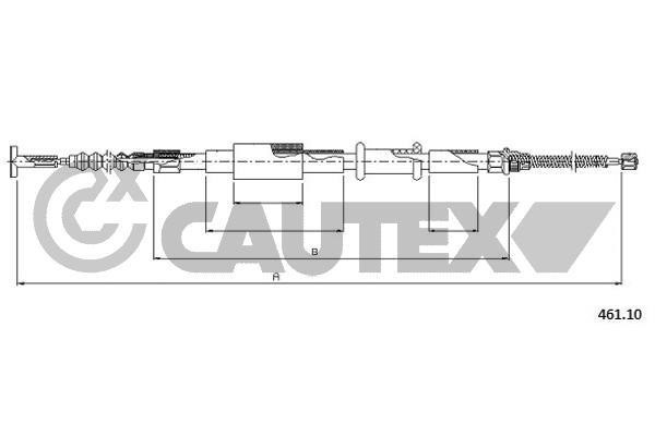 Cautex 760993 Cable Pull, parking brake 760993