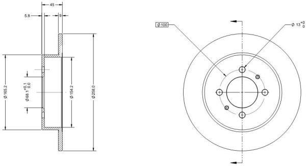 Remy RAD2167C Rear brake disc, non-ventilated RAD2167C