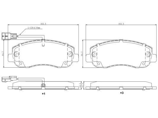 Remy RAP1325 Brake Pad Set, disc brake RAP1325