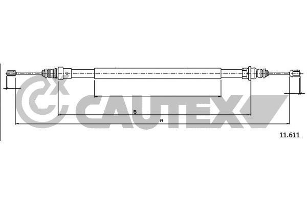 Cautex 762210 Cable Pull, parking brake 762210