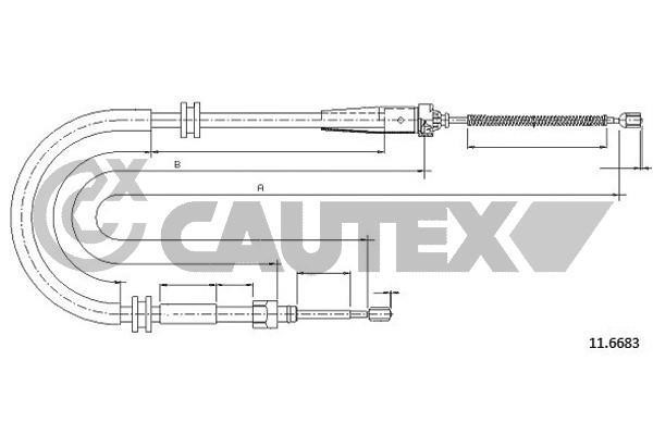 Cautex 028481 Parking brake cable set 028481