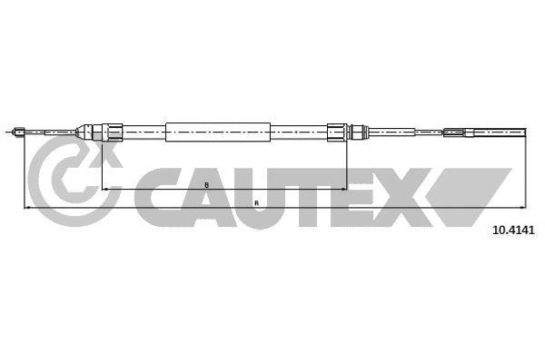 Cautex 766061 Cable Pull, parking brake 766061