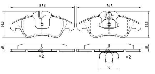 Remy RAP1302 Brake Pad Set, disc brake RAP1302