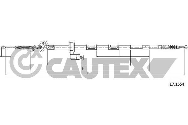 Cautex 708112 Parking brake cable set 708112
