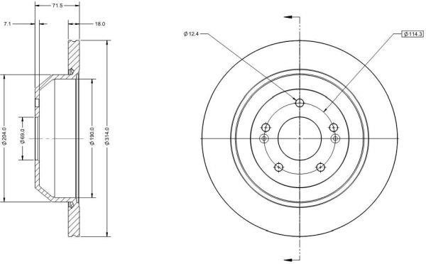 Remy RAD2181C Brake disk RAD2181C