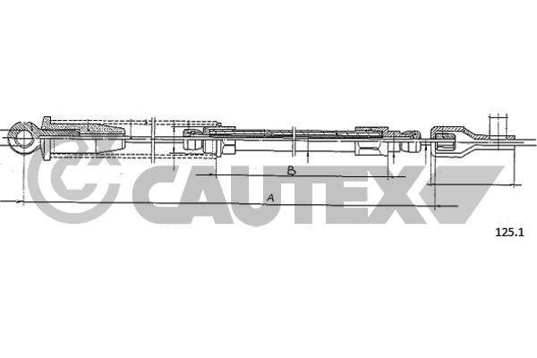 Cautex 761212 Cable, starter 761212
