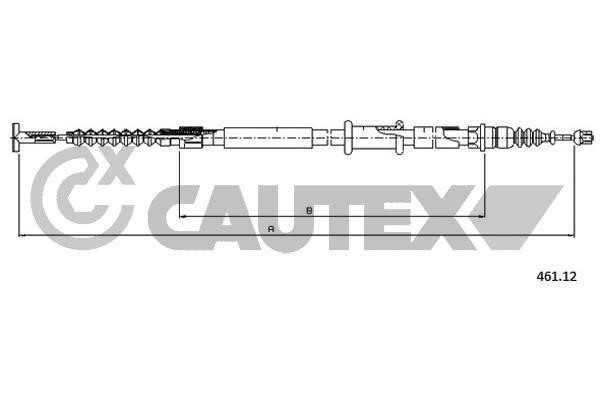 Cautex 760997 Cable Pull, parking brake 760997