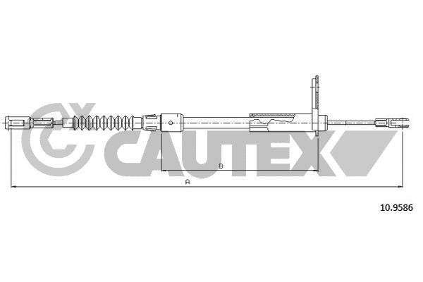 Cautex 760739 Cable Pull, parking brake 760739