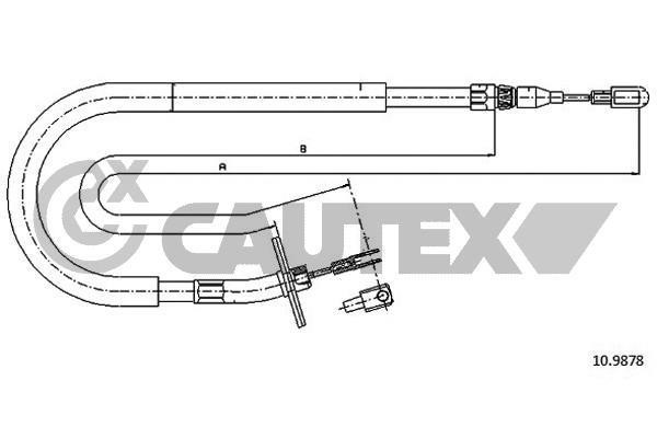 Cautex 766254 Cable Pull, parking brake 766254