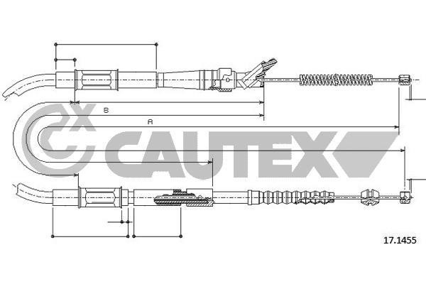 Cautex 762752 Cable Pull, parking brake 762752